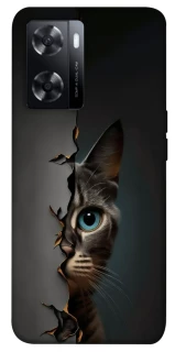 Чохол на Oppo A57s Кіт-підглядач v2 фото 1 з 1