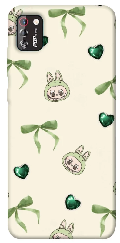 Чохол на TECNO POP 4 Pro Labubu Green Heart фото 1 з 1