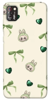 Чохол на TECNO POP 4 Pro Labubu Green Heart фото 1 з 1