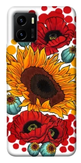 Чохол на Vivo Y15s Соняшники та маки фото 1 з 1