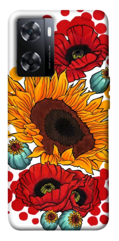 Чехол на OnePlus Nord N20 SE Подсолнечники и маки фото 1 из 1