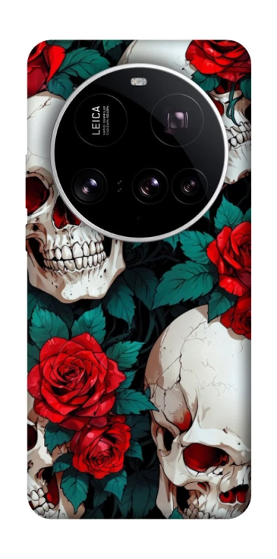 Чохол на Xiaomi 15 Ultra skull and rose фото 1 з 1