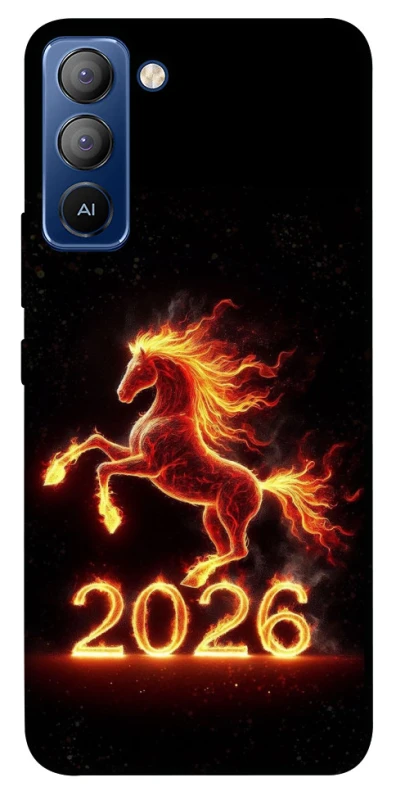 Чохол на TECNO Pop 5 LTE Red Fire Horse ver.1 фото 1 з 1