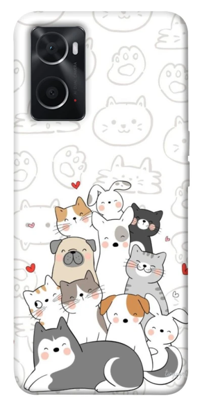 Чехол на Oppo A76 4G Funny Pets фото 1 из 1