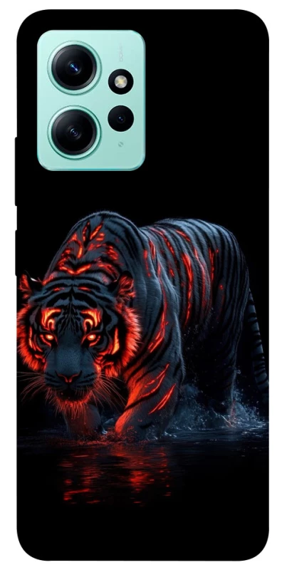 Чехол на Xiaomi Redmi Note 12 4G fire tiger фото 1 из 1