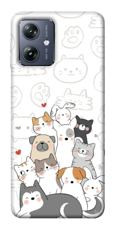 Чехол на Motorola Moto G54 Funny Pets фото 1 из 1