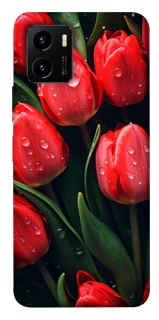 Чохол на Vivo Y15s Червоні тюльпани фото 1 з 1