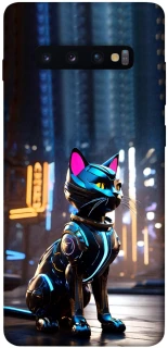 Чехол на Samsung Galaxy S10+ Cyber cat фото 1 из 1