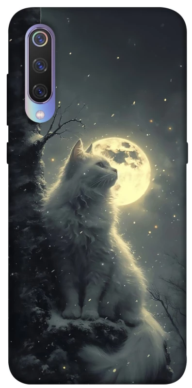 Чохол на Xiaomi Mi 9 Кіт під місяцем фото 1 з 1