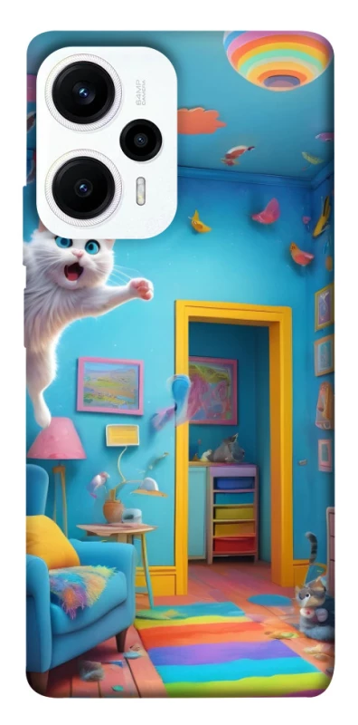 Чохол на Xiaomi Poco F5 / Note 12 Turbo crazy cat фото 1 з 1