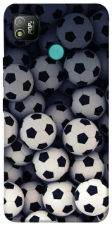 Чехол на TECNO POP 4 Футбольные мячи фото 1 из 1