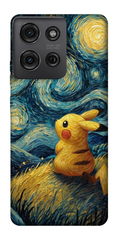 Чохол на Motorola Moto G75 Pikachu and Van Gogh фото 1 з 1