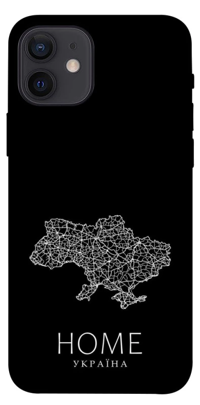 Чохол на Apple iPhone 12 (6.1") Ukraine black map фото 1 з 1