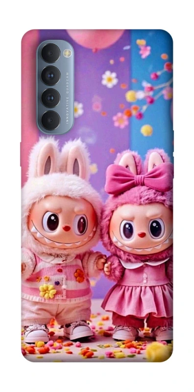 Чохол на Oppo Reno 4 Pro Labubu twins ver.2 фото 1 з 1