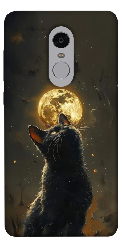 Чехол на Xiaomi Redmi Note 4X / Note 4 (Snapdragon) Кот под луной v2 фото 1 из 1