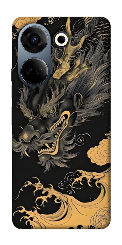 Чехол на TECNO Camon 20 Pro (CK7n) gold dragon фото 1 из 1
