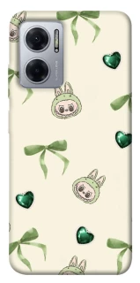 Чохол на Xiaomi Redmi Note 11E Labubu Green Heart фото 1 Чохол на Xiaomi Redmi Note 11E Labubu Green Heart фото 1 з 1