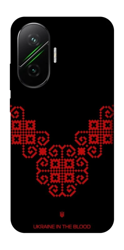 Чохол на Xiaomi Poco F7 Чорно-червона вишиванка фото 1 з 1