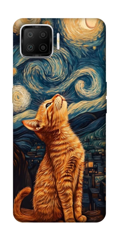 Чехол на Oppo A73 (2017) van gogh cat фото 1 из 1