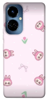 Чохол на TECNO Camon 19 Pro Labubu Flower фото 1 з 1
