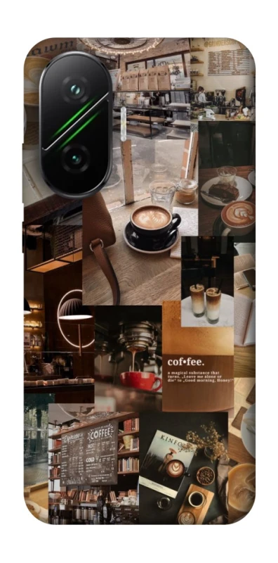 Чехол на Xiaomi Poco F7 Coffee collage ver.2 фото 1 из 1