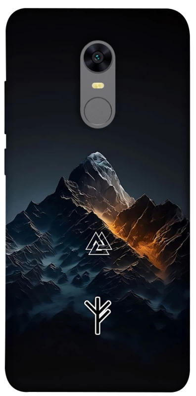 Чехол на Xiaomi Redmi 5 Plus / Redmi Note 5 (Single Camera) Руны в горах фото 1 из 1