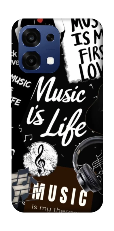Чехол на Oppo A6 Pro 4G/5G Music is Life фото 1 из 2