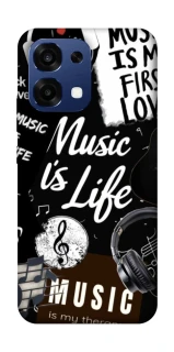 Чехол на Oppo A6 Pro 4G/5G Music is Life фото 1 из 2