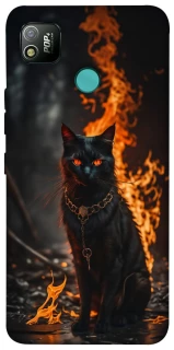 Чохол на TECNO POP 4 Вогняний кіт фото 1 з 1