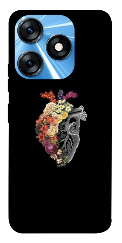 Чохол на TECNO Spark 10 Heart with flowers фото 1 з 1