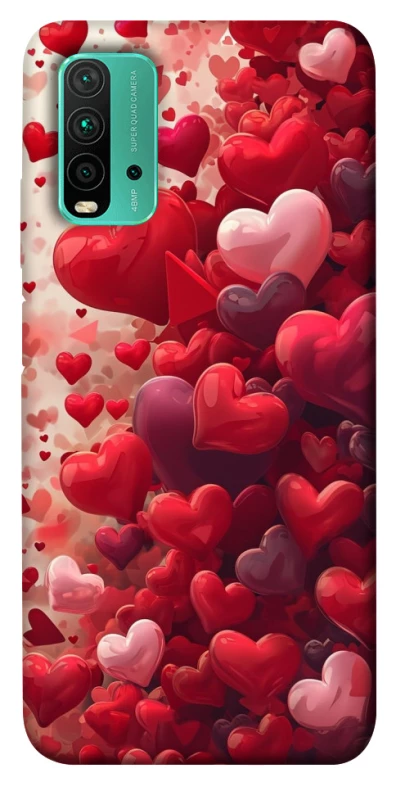 Чохол на Xiaomi Redmi Note 9 4G / Redmi 9 Power Many hearts фото 1 з 1