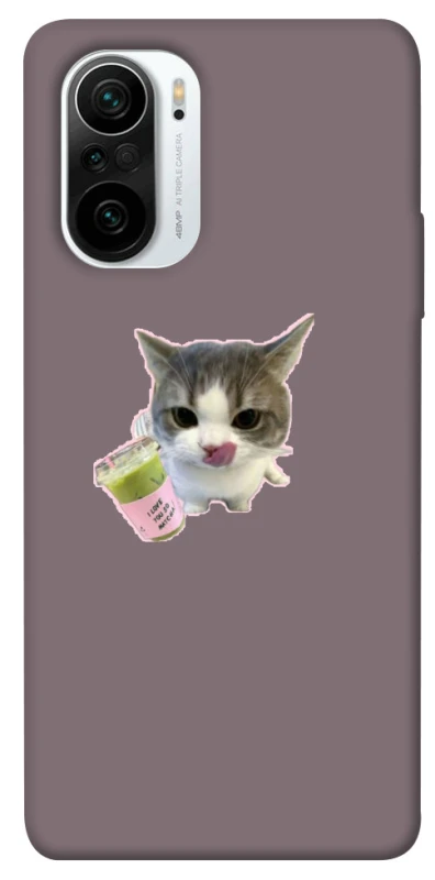 Чохол на Xiaomi Redmi K40 / K40 Pro / K40 Pro+ / Poco F3 cat matcha фото 1 з 1