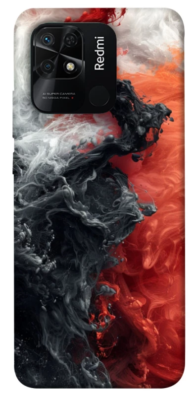 Чохол на Xiaomi Redmi 10C Black and Red фото 1 з 1