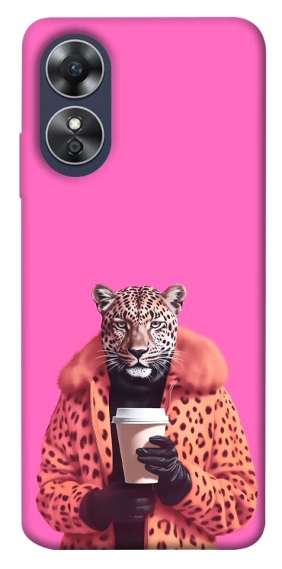 Чехол на Oppo A17 Леопард с кофе фото 1 из 1
