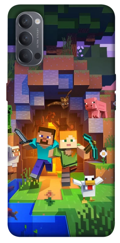 Чохол на Oppo Reno 4 Minecraft game фото 1 з 1