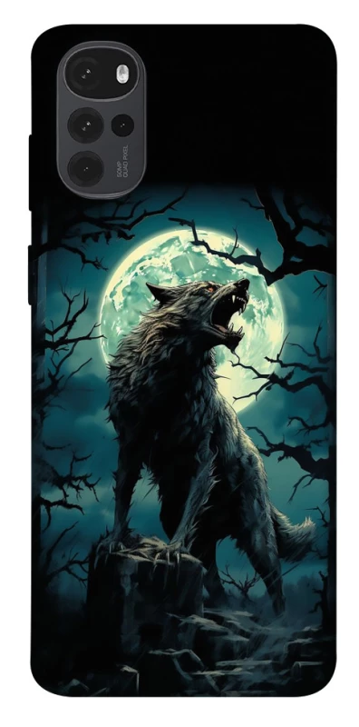 Чехол на Motorola Moto G22 Волк под луной фото 1 из 1