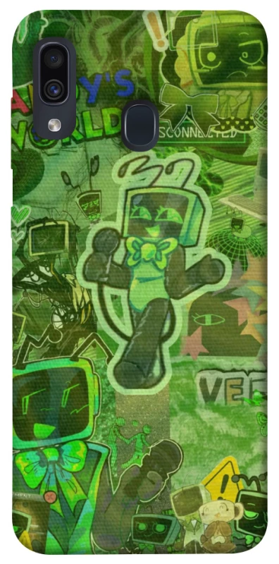 Чохол на Samsung Galaxy A20 / A30 Dandysworld tv green theme фото 1 з 1