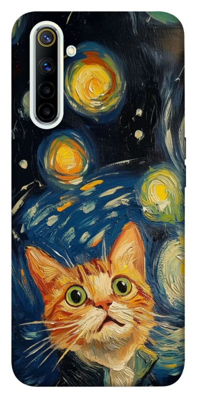 Чехол на Realme 6 paint cat фото 1 из 1