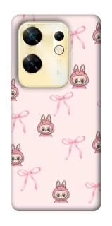 Чехол на Infinix Zero 30 4G Pink bows and Labubus фото 1 из 1