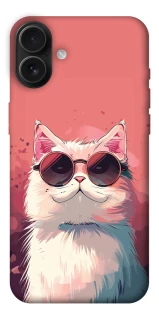 Чехол на Apple iPhone 16 Plus Сat with glasses фото 1 из 1
