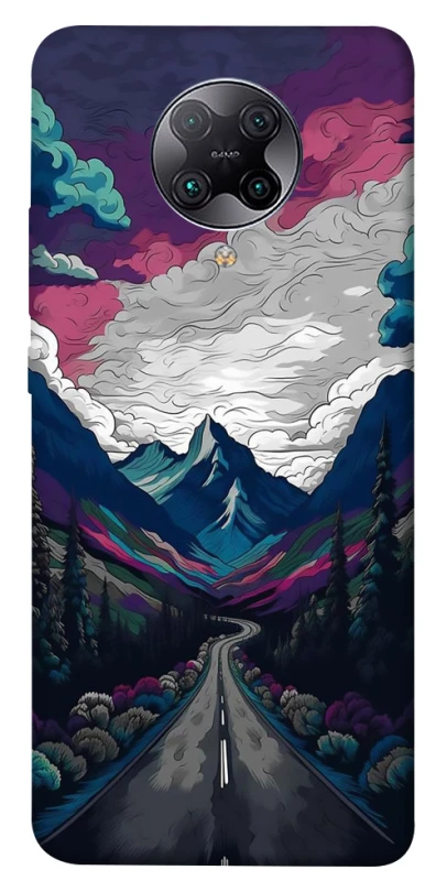 Чехол на Xiaomi Redmi K30 Pro / Poco F2 Pro Нарисованные горы фото 1 из 1