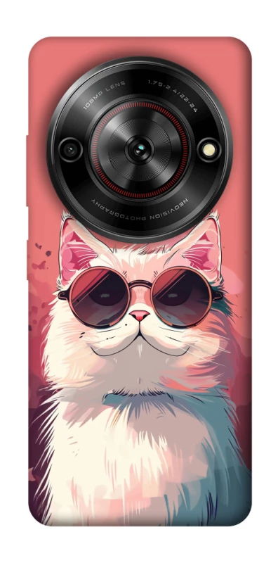 Чехол на ZTE Nubia Focus Сat with glasses фото 1 из 1