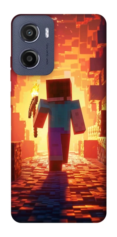 Чохол на Motorola Moto E15 Minecraft adventure фото 1 з 1