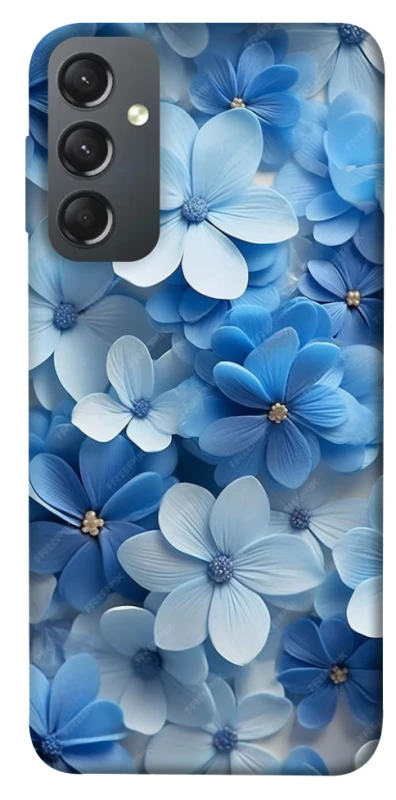 Чехол на Samsung Galaxy A24 4G Синие цветы фото 1 из 1