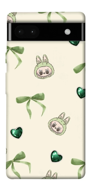 Чехол на Google Pixel 6a Labubu Green Heart фото 1 из 1