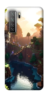 Чехол на Huawei Nova 7 SE Minecraft sunset фото 1 из 1