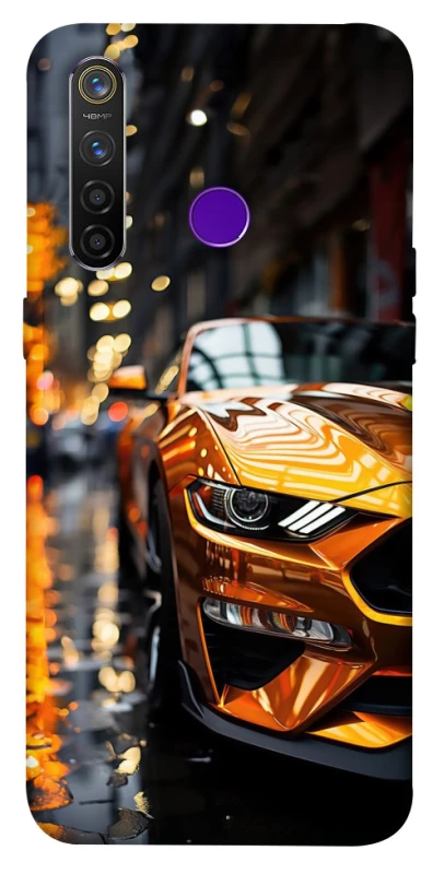 Чохол на Realme 5 Pro Golden sports car фото 1 з 1