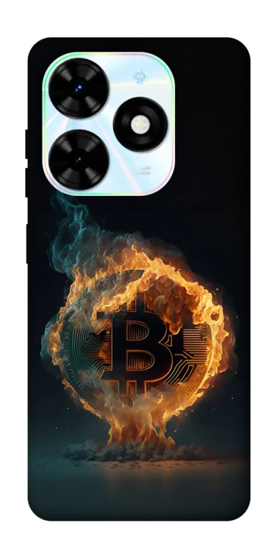 Чехол на TECNO Spark Go 2024 Fire Bitcoin фото 1 из 1