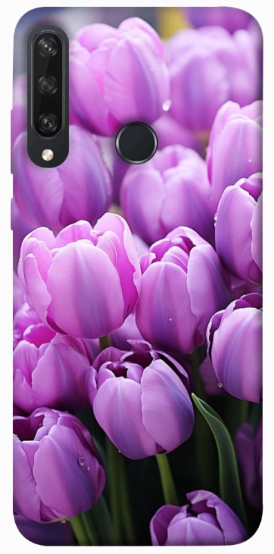 Чехол на Huawei Y6p Фиолетовые тюльпаны фото 1 из 1