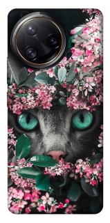 Чохол на Xiaomi Poco F7 Pro Кіт в квітах фото 1 з 1